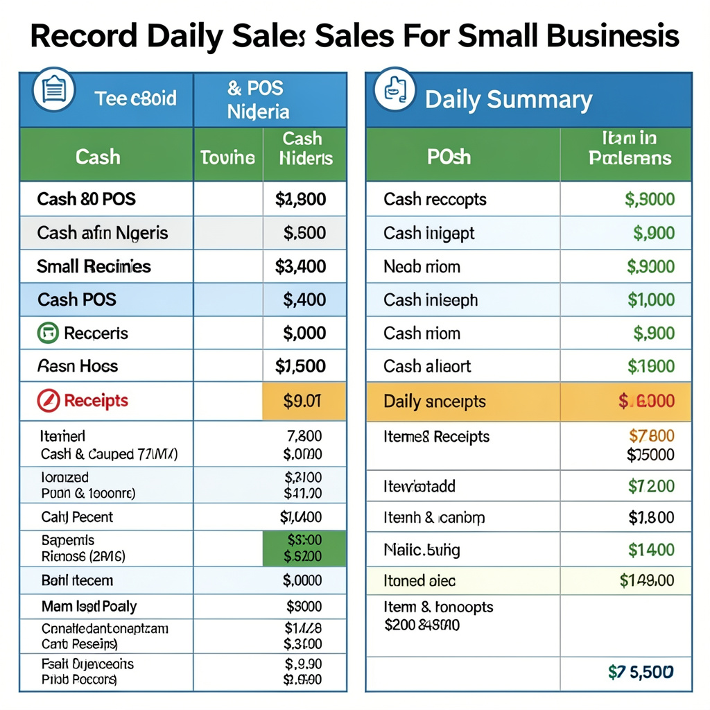 STEP BY STEP GUIDE TO RECORD DAILY SALES FOR SMALL BUSINESS IN NIGERIA